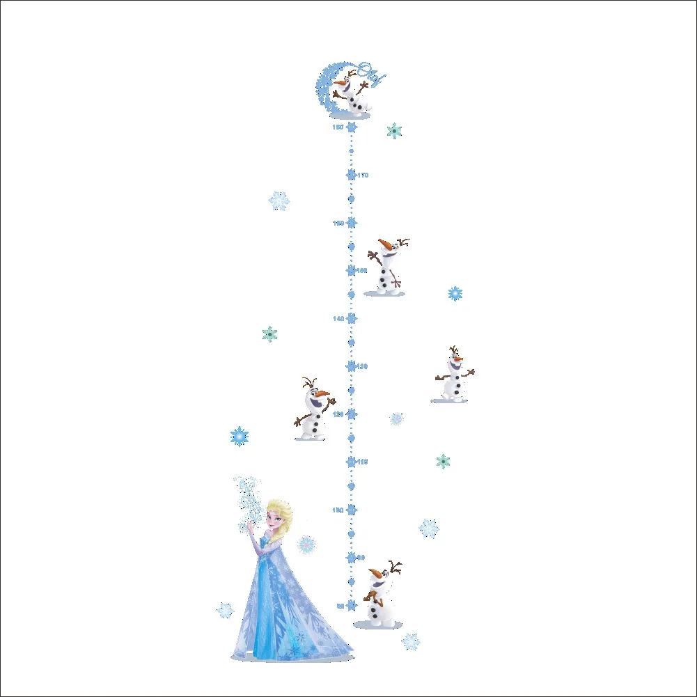 Disney Kids Height sticker Frozen Elsa Anna Puzzle DIY Children's room door decoration stickers cartoon autocollant enfant 2019 Disney Kids Height sticker Frozen Elsa Anna Puzzle DIY Children's room door decoration stickers cartoon autocollant enfant 2019