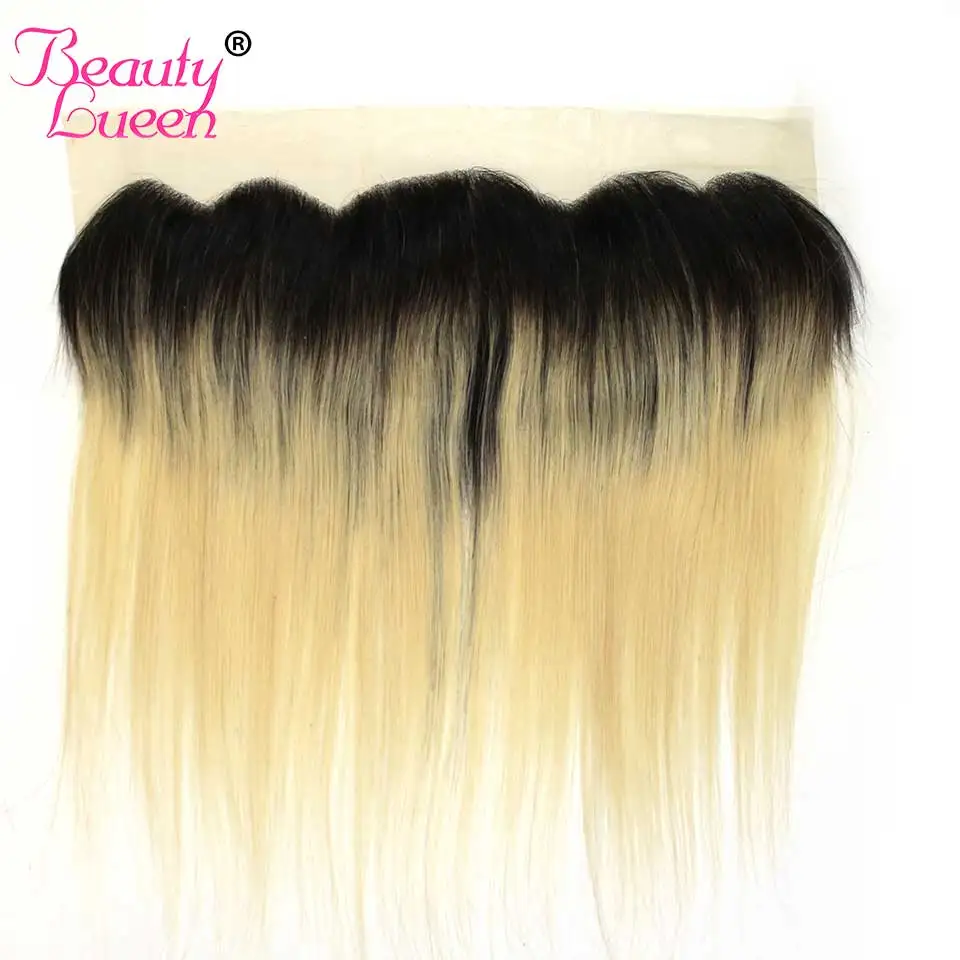 Ombre Brazilian 613 Bundles With Frontal Dark Roots 134 Blond Straight Hair Bundle Ear To Ear Frontal With 3 Bundles Remy Hair (18)