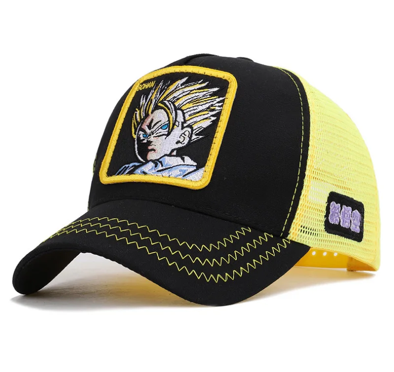 Dragon Ball Goku бейсбольная кепка s для мужчин и женщин Snapback Хип-Хоп Кепка летняя Bone gorra hombre Регулируемая Кепка для водителя грузовика сетчатая Кепка для папы CZX7