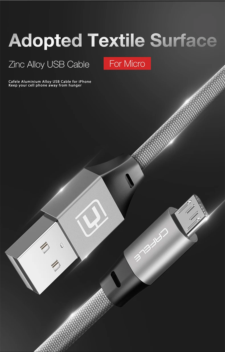 Cafele плоский USB Micro USB кабель для Xiaomi Redmi 5 Plus тканый Micro USB кабель для Xiaomi huawei samsung