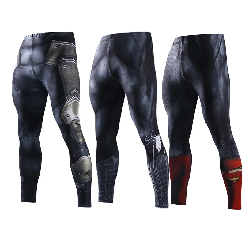 New Men Compression Skin Tights Leggings Run Jogging Sports Gym Fitness Workout Training Male Bottom Trousers Fitness Pants