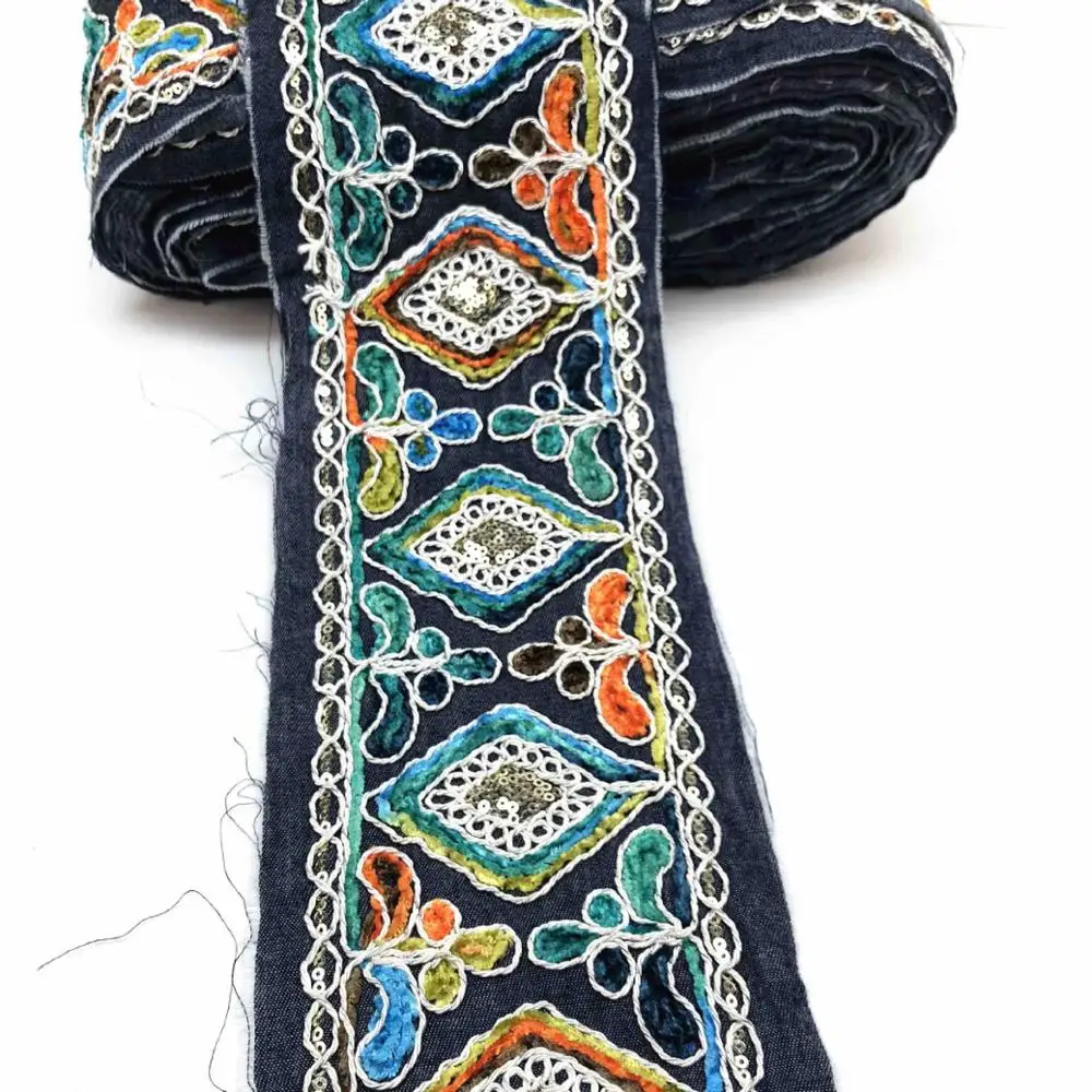 10Yards Width 10cm Sequin Embroidery Lace Trim Clothing Ribbon Accessories | Дом и сад