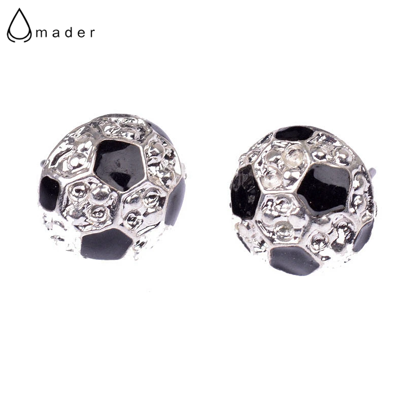 Amade шариковые серьги, 5 пар/партия, Повседневная круглая эмалированная Сережка в форме футбольной формы для девочек/женщин, AE147