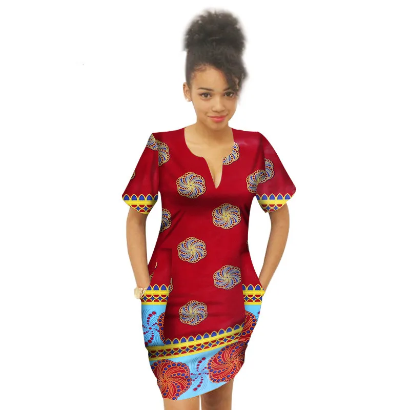 Summer-Africa-Above-Knee-Dress-for-Girl-Bazin-Riche-Dress-For-Child-African-Wax-Print-Plus(3)