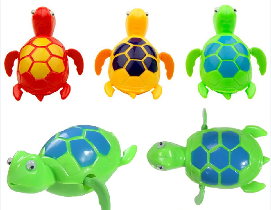 2 Pcs Baby Turtle Wind up Floating Toys For Child Children Swim Play Time Hot