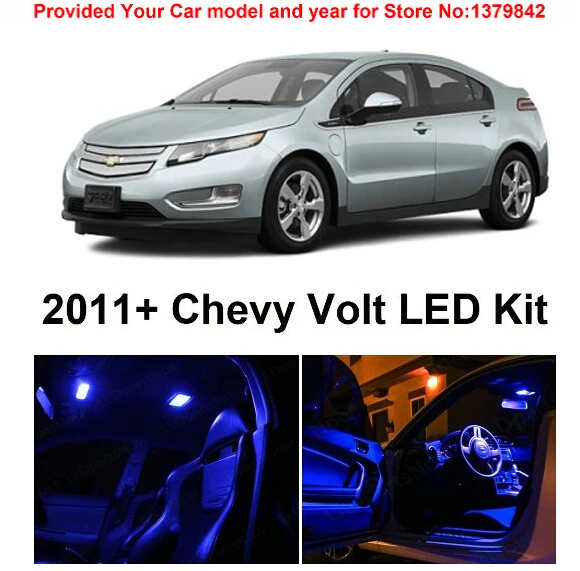 

Free Shipping 4Pcs/Lot car-styling Xenon White Canbus Package Kit LED Interior Lights For Chevy Volt 2011 & Up