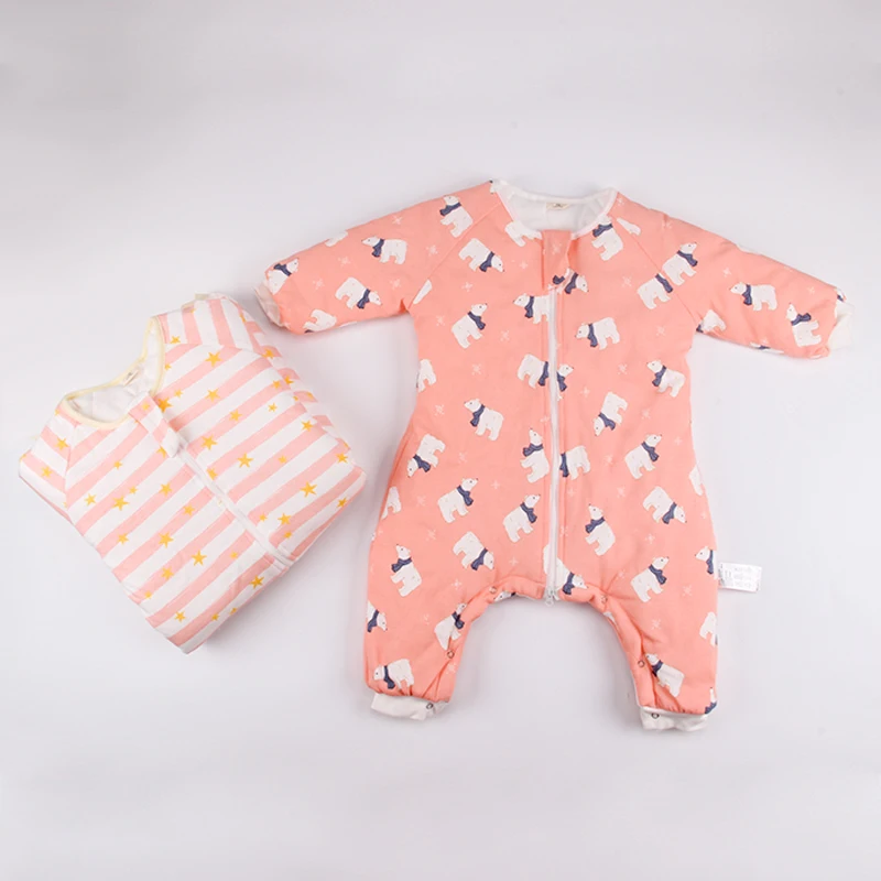 

Baby Sleeping Bag Legs Winter Cotton Newborn Slaapzak Thick Infant Cute Cartoon Sleep Sack Sleepsack For Kids Jumpsuit Pajamas