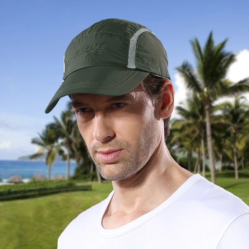 Outfly Men's Long Brim Baseball Cap Quick-Dry Tennis Cap Summer Light  Breathable Sun Cap Sunshade Fishing Hat