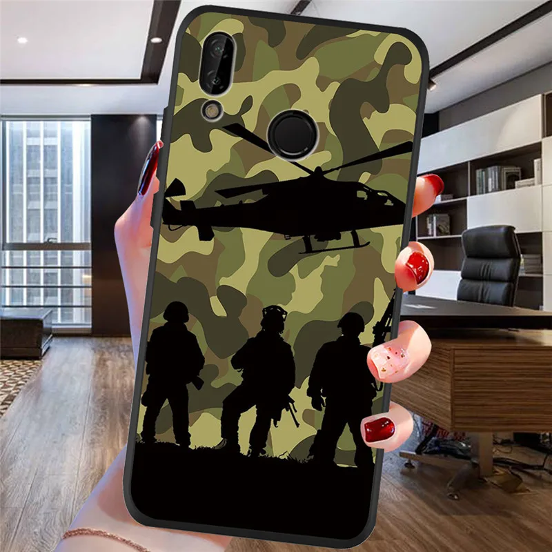 Армийский Камуфляж для samsung Galaxy A9 A8 A7 A6 A5 A3 J3 J4 J5 J6 J8 плюс M30 A40S A10 A20E телефон чехол Etui - Цвет: H1837