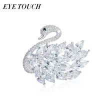 ФОТО eye touch crystals from swarovski women brooches austrian rhinestone fashion jewelry luxury swan bijoux elegant sexy charm 