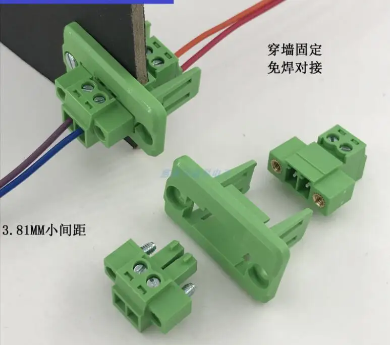 5 комплектов через стену фиксированный 3,81 шаг клеммный блок K15EDGWC-3.81MM без пайки прикладом мужские и женские пары