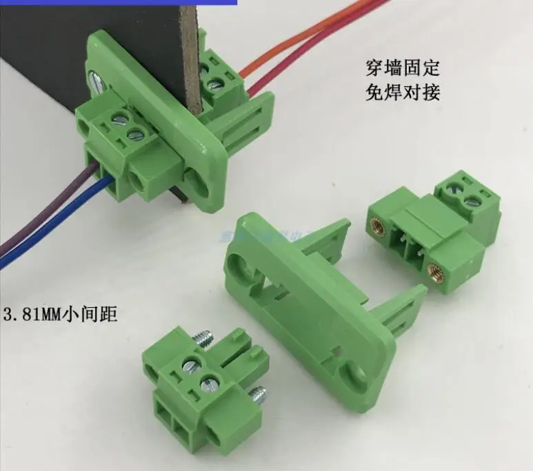 5sets Through the wall fixed 3.81 pitch terminal block K15EDGWC-3.81MM solderless butt male and female pairs | Обустройство дома