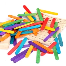 50 шт./лот, деревянные палочки, Детские ручные поделки, художественные палочки для мороженого, сделай сам, головоломки, забавные детские игрушки, подарки