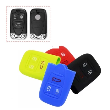 

JEAZEA Silicone 3 Buttons Car Remote Key Case Fob Cover Holder Shell Fit for Alfa Romeo 159 Brera 156 Q4 GT 946 Spider