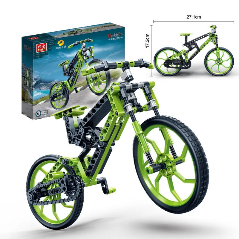 Модель строительных комплектов совместима с логотипом город MTB велосипед 3D блоки