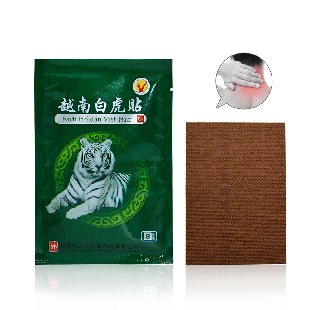 

48 Pcs White Tiger Vietnam Balm Patch Muscle Strain Patch Capsicum Medical Plaster Chinese Herbs Joint Body Pain Killer D0965