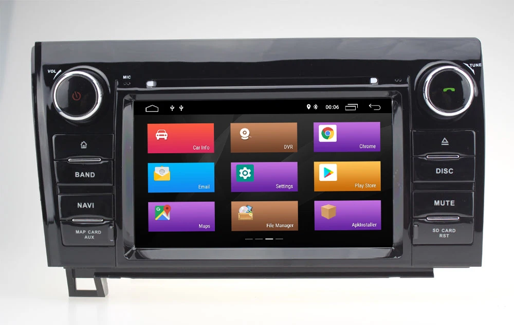 Android 9.0 Quad Core Car DVD GPS Player For TOYOTA Sequoia Tundra Stereo Navigation System Multimedia Radio BT A2DP Map TPMS SD