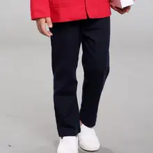 Черные, синие, красные, весенне-осенние детские штаны из чистого хлопка для мальчиков и девочек, штаны для единоборств tang suitKung Fu tai chi