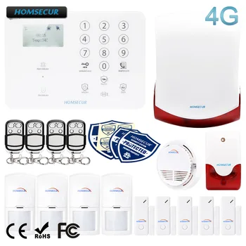 

HOMSECUR Wireless 4G SMS Autodial LCD Home Security Alarm System+IOS/Android APP GA01-4G-W