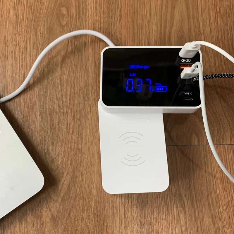Беспроводное зарядное устройство Qi 10 Вт usb быстрая зарядка 3 0 светодиодный