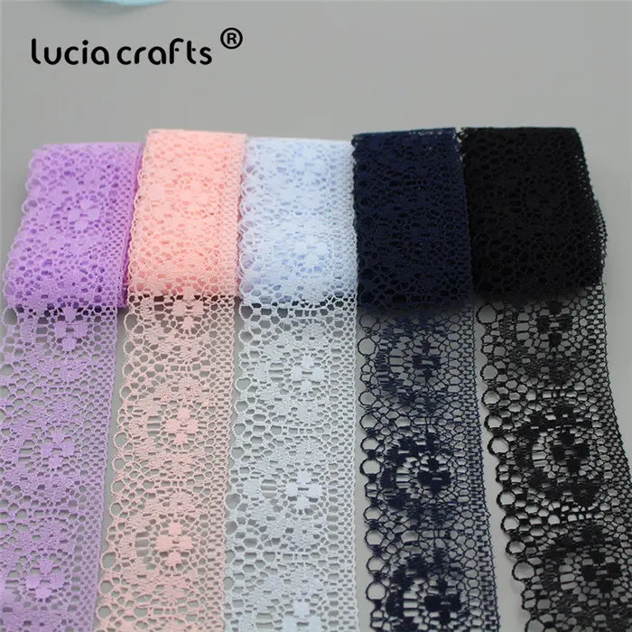 Mixed color 4 10y 10 ярдов Мути варианты 4 см кружева ленты DIY вышитые Чистая кружевная отделка Лента ткань для шитья художественное оформление ручной работы R0601 - Цвет: Mixed color 4 10y