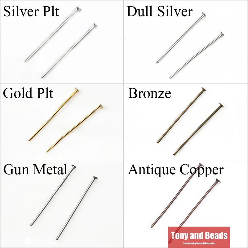 

(350Pcs=1Lot ! ) Free Shipping Jewelry Necklace Earring Head Pins Finding 20MM Silver Gold Etc For Jewelry Craft DIY EW25