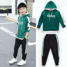 Одежда для детей г., осенне-зимняя одежда для мальчиков-подростков комплект из футболки и штанов Детский костюм, костюм для мальчиков, комплекты одежды для детей возрастом 8, 10, 12 лет