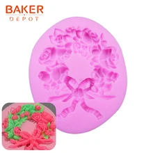 BAKER DEPOT цветок помадка плесень Силиконовая, украшение выпечки Плесень Конфеты шоколадная форма DIY торт цветок Форма чаши сахар конфеты форма