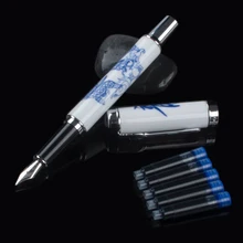 1 X Роскошная перьевая ручка Jinhao 950 синий и белый фарфор Дракон Средний Перо 18kgp