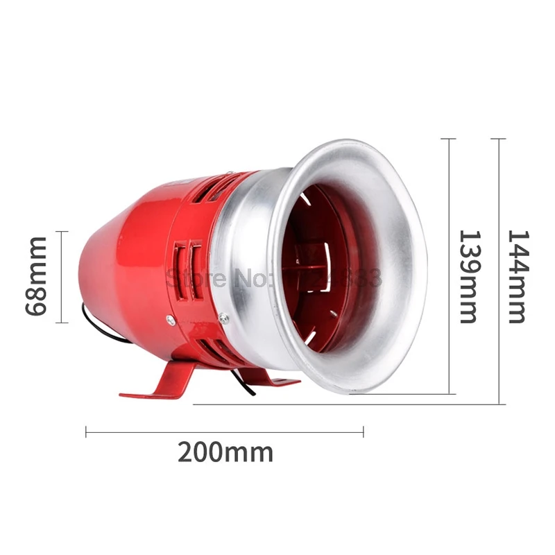 Сверхмощный двигатель сирена MS-390 12 В 24 В 220 В автомобильный воздушный рейд сирена Рог автомобиль Грузовик Мотор управляемый сигнал тревоги маленький моторный зуммер