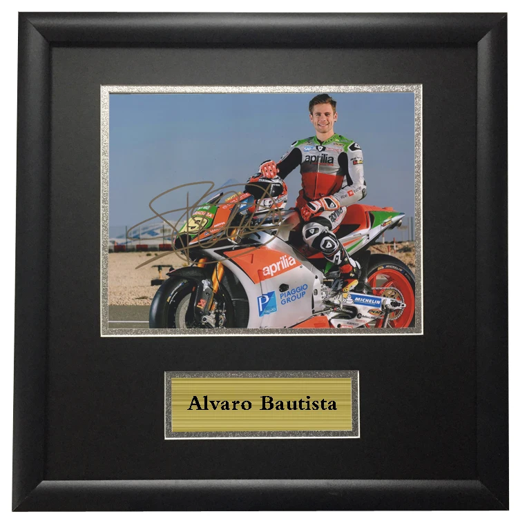 

With SA COA MOTOGP Bautista Racer autographed signeded Photo Framed