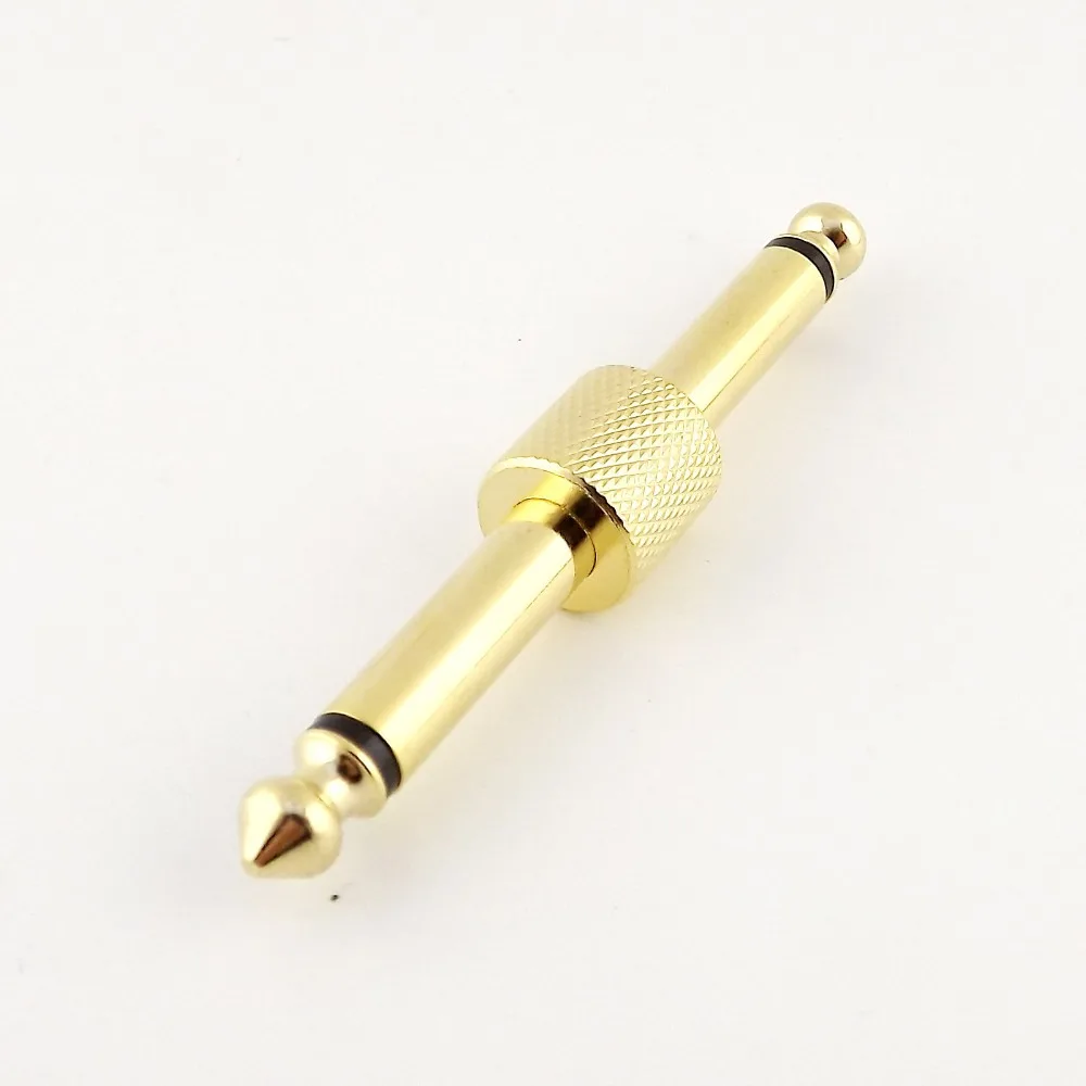 1pcs Gold 6 35mm 1 4 Inch Mono TS Male To Male Plug Coupler Audio TS 1pcs-gold-6-35mm-1-4-inch-mono-ts-male-to-male-plug-coupler-audio-ts