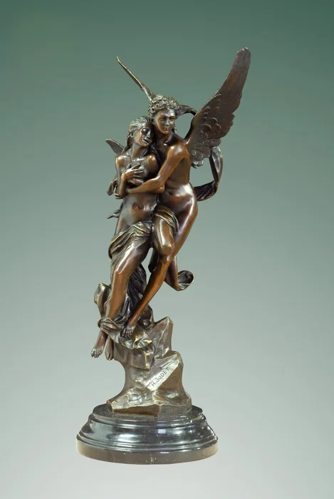 

ATLIE BRONZES 24'' sculpture Greek mythology Cupid and Psyche Bronze statues Eros famous sculptures romantic wedding decor