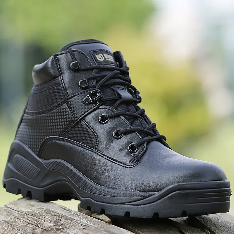 

Military Tactical Boots Men's Sports Hiking Shoes Army Training combat Boots Walking Climbing Boots Outdoor Hunting Black Shoes