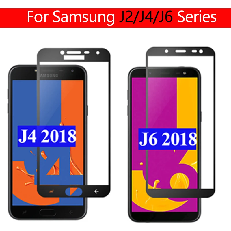 

Glass On For Samsung Galaxy J4 J6 Plus 2018 damsung gaxaly j 4 6 screenprotector j4+ j6+ protective glas full cover film 2.5d 9h