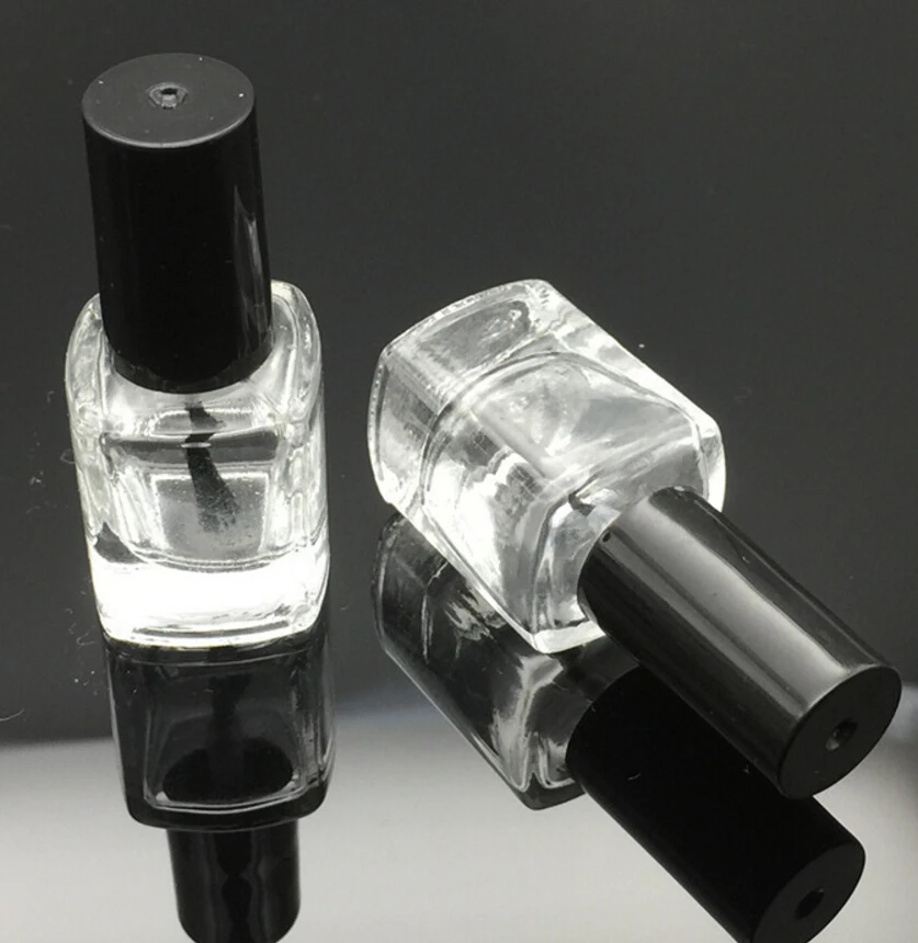 200pcs 5ml Square nail polish bottle bottles with white black lid,Small