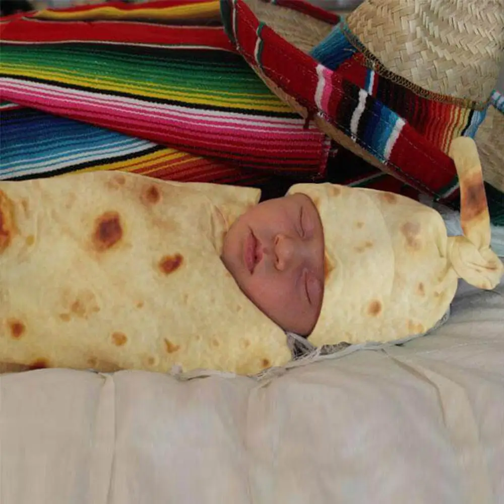 Детское блинное одеяло для маленьких мальчиков и девочек, модная Пеленка, одеяло, шапка для новорожденных, детское одеяльце для сна, пеленка, шапка