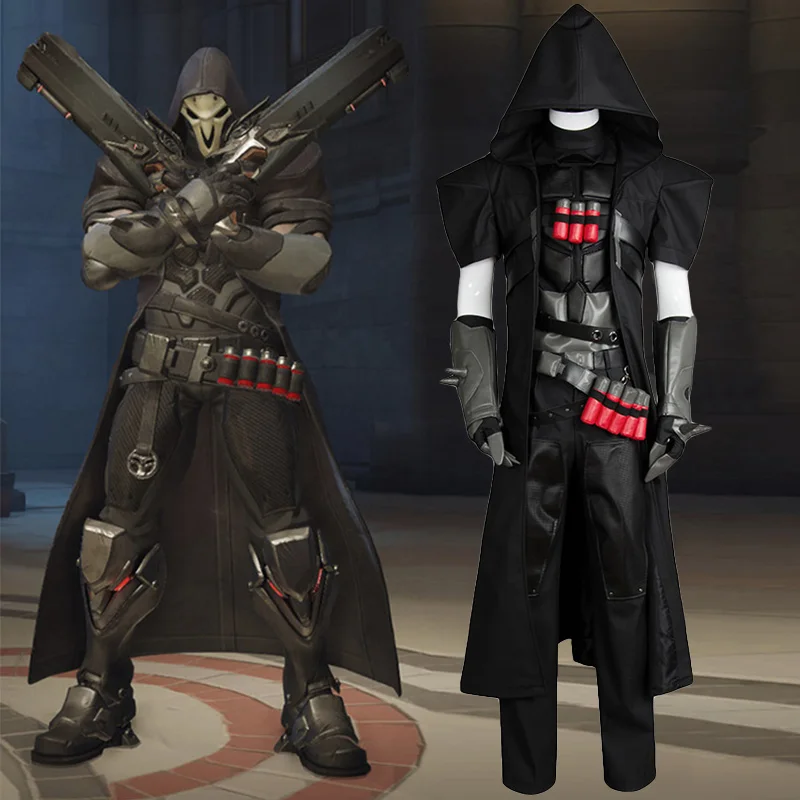 

OW Gabriel Reyes Reaper Cosplay Costume Adult Men Halloween Carnival Cosplay Costume