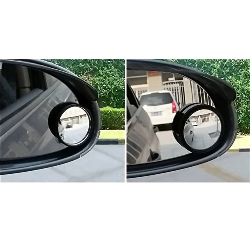 2 шт. 360 градусов Rotable без оправы Универсальный Широкий угол круглое зеркало для слепого пятна автомобиля заднего вида выпуклое зеркало для безопасности парковки#30