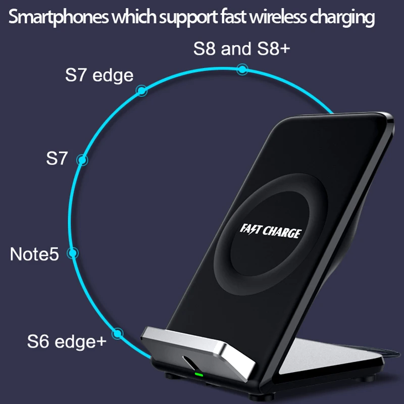 Qi Беспроводное зарядное устройство для iPhone X 8 Samsung Note S8 Plus S7 S6 Edge телефон быстрая