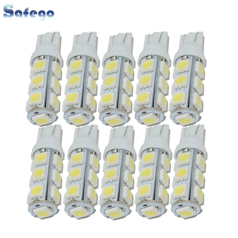 

50pcs/lot Car led light W5W 194 T10 13smd 5050 light 13SMD auto light reserve light t10 w5w led