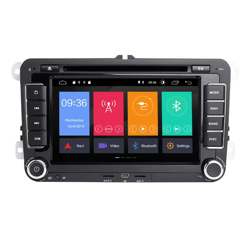 Cheap 2 din Android 9.0 Car DVD Player GPS Navigation For Amarok Volkswagen VW Passat b6 Polo Skoda Octavia 2 Tiguan golf 56 seat leon 1