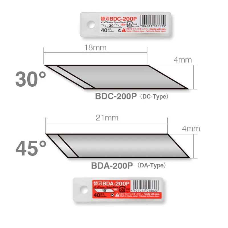 40 шт. BDC-200P сменные лезвия для iC-1500P резак с компасом или Сменное лезвие BDA-200P bda-типа Запасное лезвие