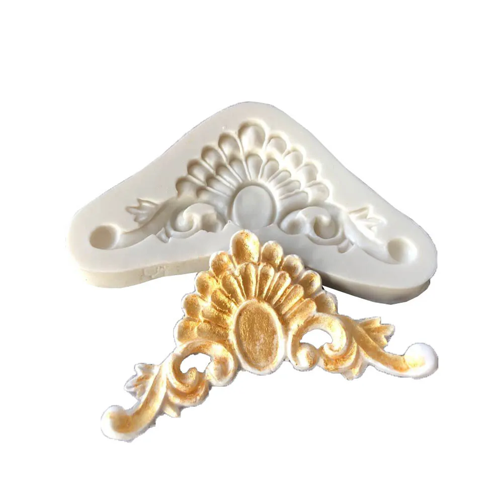 Retro embossed silicone mold DIY fondant cake mold dry Pace ceramic clay decoration ornaments baking utensils silicone mold cake decorating tools