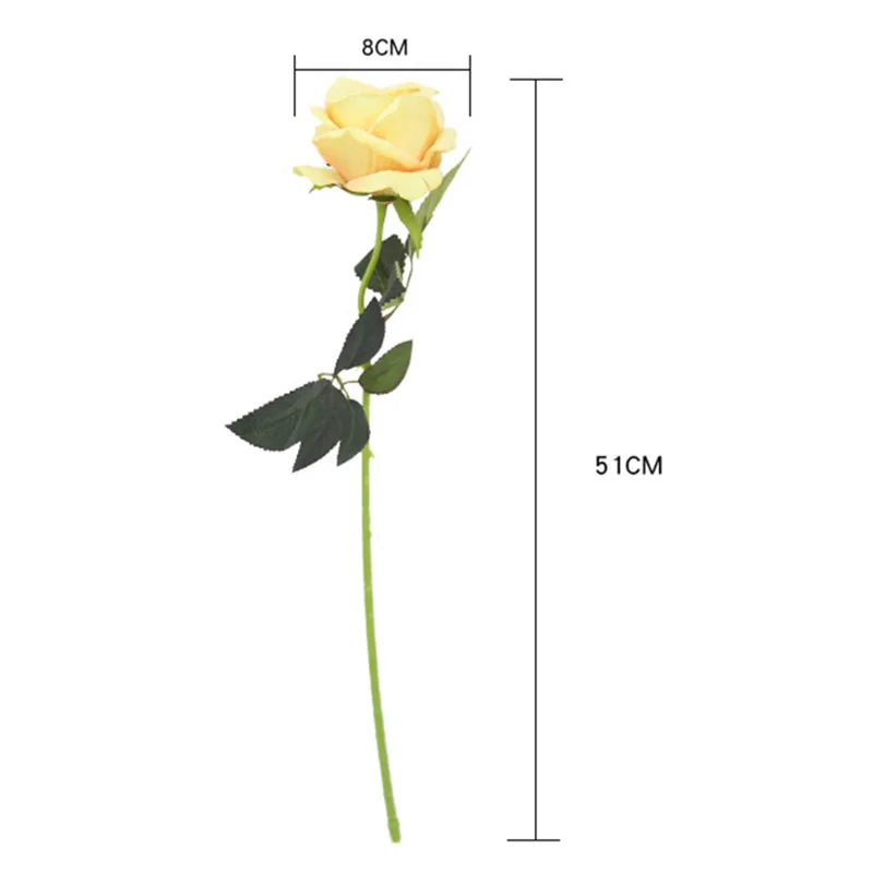 3pcs/lot silk rose artificial flowers high quality wedding fake flowers for home party decor Valentine's gift table accessories