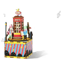 DIY Assembly House Music Box Music Box Puzzle Ferris Wheel Rotation Model Creative Gifts