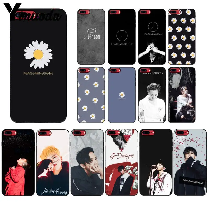 

Yinuoda G dragon peaceminusone Soft Silicone black Phone Case for iPhone X XS MAX 6 6s 7 7plus 8 8Plus 5 5S SE XR