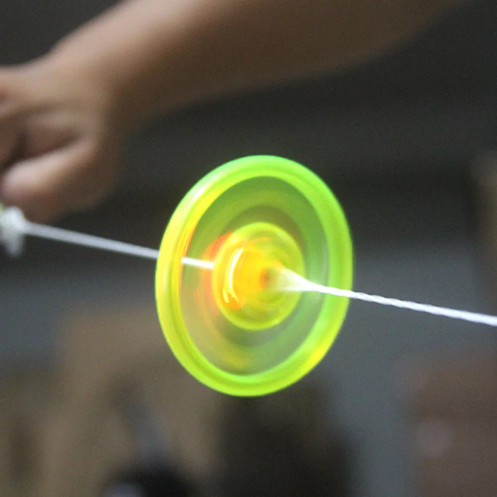 Ручной выдвижной световой мигающий веревка вращающийся светодиодный светильник обучающая игрушка для Детский подарок Разные цвета
