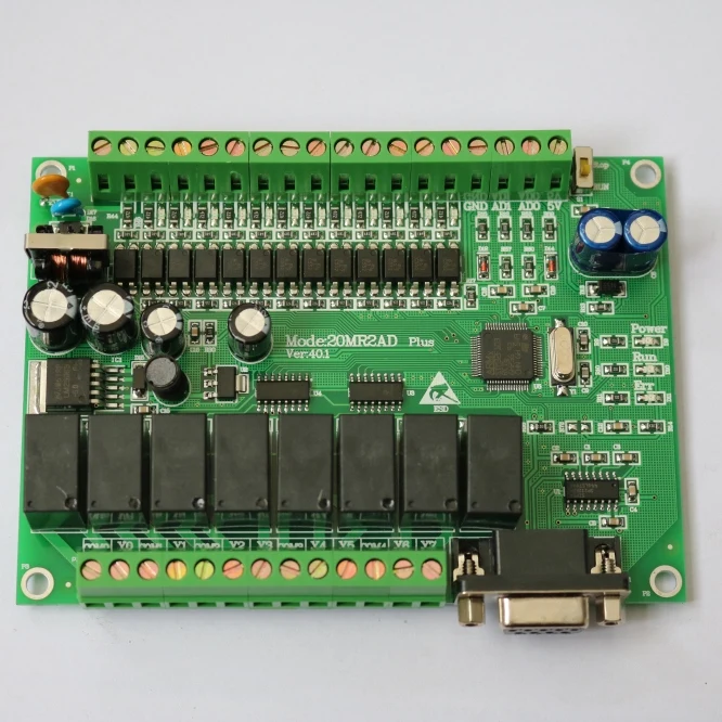 plc programmable logic controller single board plc 20MR FX2N-2AD 12 input 8output 0~10V plc programmable logic controller fx2n 32 mt 001