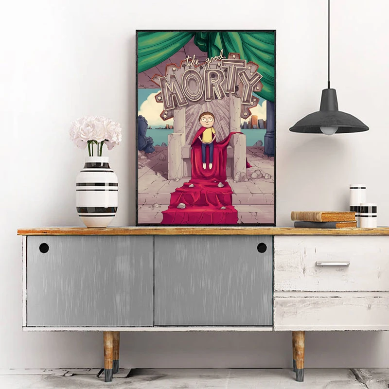 

Rick And Morty Throne Wallpaper HD Canvas Posters Prints Wall Art Painting Decorative Picture Modern Home Decoration Accessories